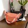 Nuevo Estilo Moda Simple Bolso de Mujer Viajero Simple Color Sólido Estudiante Bolso de Hombro Cruzado Estilo Japonés Estilo Perezoso Bolso Dumpling