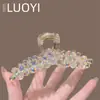 Pinza para el Cabello de Cristal de Moda y de Alta Gama, Pinza para el Cabello de Alta Gama para la Parte Posterior de la Cabeza, Pinza de Tiburón de Moda y Versátil