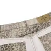 Pantalones casuales de estilo retro americano, estampado de leopardo integral, color block para hombre, nueva colección otoño 2026, pantalones de pierna recta lavados y desgastados