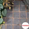 Baldosas de piso para paisajismo con bordes amarillos para cajas de tortugas, Ladrillos rojos pequeños para pisos de tortugas, Ladrillos con forma de panal para paisajismo y decoración de patios