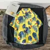 Conjunto de camisa de playa hawaiana para hombre, corte holgado de manga corta, marca tailandesa de moda, camisa floral de seda helada para viaje a Hainan