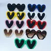 Gafas de Sol Personalizadas con Forma de Corazón Estilo Nuevo Europeo y Americano, Divertidas Gafas con Forma de Corazón para Sesión de Fotos de Fiesta de Cumpleaños, Tendencia de Gafas Transfronterizas de Moda