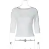 Ropa de Mujer Francesa Más Vendida 2026 Verano Nueva Moda Ajuste Delgado Cuello Redondo Top Camiseta de Manga Corta Color Sólido Comercio Exterior Al Por Mayor
