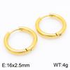 Brincos Redondos Banhados a Ouro 18K Transfronteiriços Design Nicho Versátil Aço Inoxidável 304 Brincos de Argola para Homens e Mulheres
