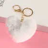 Moda Amor Coração Forma 8 cm Chaveiro de Pelúcia Pêssego Coração Pingente de Carro Casal Criativo Chave Acessórios de Vestuário
