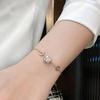 Pulsera de cintura pequeña circón simple acero de titanio pulsera de diseño nicho regalo para amigas lote directo de fábrica