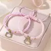 Pulsera Colgante de Gato Kitty Dulce y Linda Europea y Americana Transfronteriza, Pulsera Versátil para Pareja con Cuentas Hecha a Mano