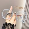 Óculos para Miopia com Armação Grande Polygonal, Lentes Anti-Luz Azul, Efeito Emagrecedor de Aparência Natural, Armação Lisa Cross-Border, Óculos para Miopia Prontos Populares Online