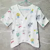 Macacão Estilo Borboleta Selecionado Cuidadosamente, Roupa Estilo Monge para Recém-Nascidos e Bebês, Macacão de Algodão Gaze de Manga Longa para o Verão com Proteção para as Mãos