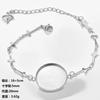 Nueva pulsera creativa DIY para pulsera de acero inoxidable de 20 mm con bandeja de gemas del tiempo, accesorios para pulseras.