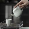 Tetera de cerámica con forma de calabaza Yingqing para preparar té, para la oficina, para una sola persona, pequeña tetera con orificio para filtro, juego de té Kung Fu sencillo para el hogar.