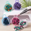 Conjunto de anéis coloridos para esmalte de unha com 80 peças para remover pele morta conjunto de anéis para esmalte de unha com rolamento de anel de areia