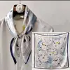 Pañuelo pequeño cuadrado de seda estilo chino para mujer, pañuelo para la cabeza para primavera, otoño y verano, para combinar con blusas, protector de cuello, estilo fino, adecuado para madres
