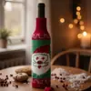 Novo Produto Transfronteiriço Decoração Criativa de Natal Saco de Lã Tricotada para Garrafa de Vinho Capa para Garrafa de Vinho de Natal para Bar e Restaurante