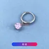 Aretes Médicos de Aleación de Titanio F136 Destello Zirconia 5A Bombilla Grande Anillo de Carrera Colgante Hebilla de Oreja Joyería para Piercing de Titanio G23
