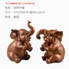 Par de Ornamentos de Elefante de Cobre Auspicioso, Artesanía de Cobre para el Hogar o la Oficina, Lindas Decoraciones de Elefante, Regalo para Apertura de Tienda