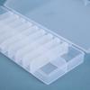 Caja de plástico transparente removible de 20 compartimentos para componentes electrónicos de nail art, piezas pequeñas, embalaje portátil multicompartimento directo de fábrica