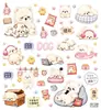 Sticker de Perrito Pomerania Blanco Estilo Acuarela Suave y Curativo Sky Original Pegatina Decorativa Guka Linda para DIY