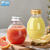 Botella de Plástico Personalizada para Boliche para Té con Leche 200/250ml Transparente Pet Redonda para Jugo Bebida Leche