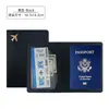 Estampagem a quente transfronteiriça avião couro PU espesso capa protetora de passaporte porta-passaporte de couro pode personalizar LOGO bolsa de passaporte