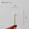 Flores de Vidro em Miniatura, Flores Artificiais Feitas à Mão de Vidro Zibo, Decorações de Buquê para o Dia das Mães, Enfeites para Mesa de Escritório