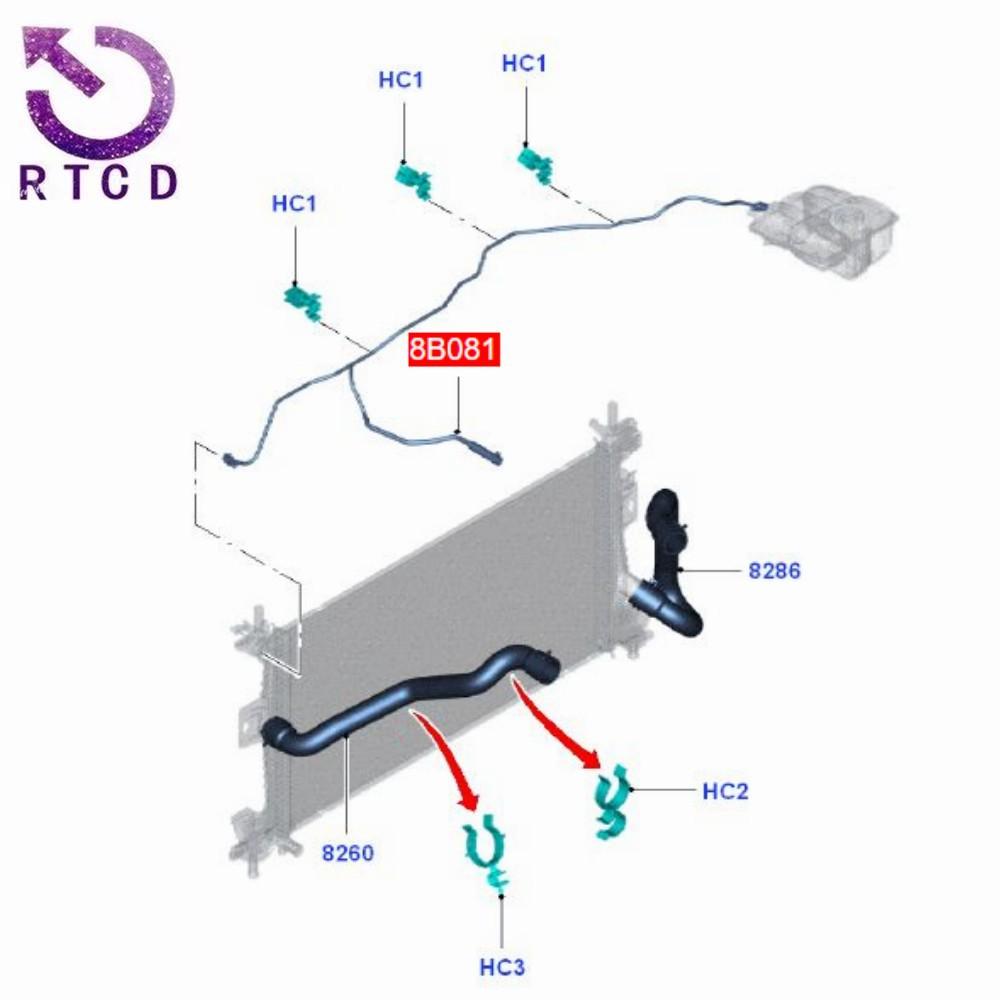 BV618K012KF散热器冷却水管1