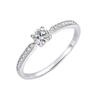 Anillo de Diamante Imitación Mosane Explosiones Transfronterizas Anillo de Mujer a Mozambique Joyería Anillo de Zirconia Anillo de Diamante Anillo de Boda Anillo de Pareja