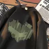 Camiseta de Manga Longa Masculina Outono e Inverno Ins Marca Tendência Gola Redonda Moletom com Estilo de Outono de Nicho Camisa Base Top
