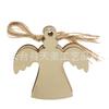 Promoção de baixo preço Ponto Sino de Natal cabeça de veado boneco de neve meias árvore bola colorida chapéu pingente decorativo pintado lascas de madeira