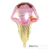 Nuevo globo de película de aluminio para palomitas apertura arreglo pajilla de hamburguesa helado de fresa globo gourmet venta al por mayor