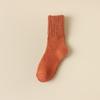Calcetines de color sólido de comercio electrónico transfronterizo, venta al por mayor de invierno, calcetines altos de tubo gruesos y cálidos para mujer, calcetines de comercio exterior