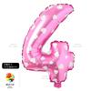 Pequeno balão alfanumérico de filme de alumínio rosa de 16 polegadas Festa de Aniversário casamento layout de casamento balão de folha de alumínio