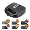 Máquina de Sándwiches Americana Estándar Transfronteriza 10 en 1, Máquina para Waffles Intercambiable, Máquina para Donas, Máquina para Desayuno con Pastel, Máquina para Galletas