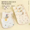 Babero de Tela Arrugada Impermeable para Bebé Recién Nacido, Delgado de Verano, Tipo U para Comer, Listo para la Venta