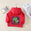Jaqueta com Capuz Estampada de Desenho Animado para Meninas Primavera 2025 Nova Jaqueta Casual Estilosa para Meninos Corta-vento de Primavera e Outono para Crianças