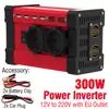 Inversor 300W Convertidor Transfronterizo 12V a 220V110V Pantalla Dual LCD Inteligente 4 USB 4.2A Carga Rápida