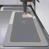 Alfombrilla de Piso para Cocina Fácil de Limpiar Transfronteriza Amazon Tira Larga Absorbente de Agua Secado Rápido Antideslizante Almohadilla para Pies Alfombrilla de Piso de Diatomeas para el Hogar