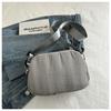 Invierno 2024 Nuevo Estilo Coreano Simple Artístico Gran Capacidad Color Sólido Casual Estilo Japonés Distintivo Bolso de Hombro Cruzado