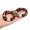 Diadema de Encaje Coreano con Estampado de Leopardo y Perlas, Lazo para el Cabello Elegante Diario, Diadema de Alta Elasticidad, Accesorios para el Cabello Retro, Diadema