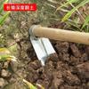 Azada de acero inoxidable para recuperación de tierras domésticas, excavación, deshierbe y cultivo de hortalizas. Azada agrícola hortícola integrada de forja antigua multifuncional.