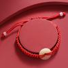 Pulsera Roja de Cuerda con Hebilla de Seguridad Estilo Chino Imitación Jade Nuevo de Verano Pulsera de Pareja Hecha a Mano para Hombres y Mujeres Puesto de Joyería Joyería de Mano Yiwu
