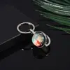 Llavero de Cristal Transparente del Sistema Solar Colgante de Vidrio de la Luna Marte Ocho Planetas Colgante del Espacio Exterior En Stock