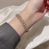 Pulsera de Letras de Circonita Super Flash ins Nicho Lujo Ligero Pulsera Elegante Moda Combinable Pulsera de Alta Gama Venta al por Mayor Mujeres