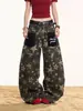 Jeans Camuflado Estrela Retro Americano Scimitar Feminino 26 Verão Novo Solto Versátil Perna Larga Comprimento Total