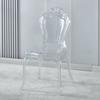 Silla con Respaldo para Hotel al por Mayor Red Subnet Diseño Rojo Silla de Plástico Transparente Silla de Palacio de Cristal para Bodas
