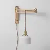 Lámpara de Pared Retro Retráctil para Mesita de Noche B&B Lámpara de Estudio para Lectura Lámpara de Atmósfera para Dormitorio Brazo Oscilante Pared de Fondo de Sala de Estar