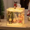 Luz Noturna Mágica de Natal Cubo Mágico DIY Luz Noturna Festa de Animais de Desenho Animado Cubo Mágico de Natal Espelho Luz Noturna