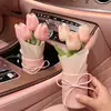 Regalo de Día de las Madres y Día del Maestro: Ramo de Hilo Tejido DIY Regalo en un Cubo Abrazo