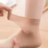Calcetines de encaje rojo por encima de la rodilla, medias de punta ondulada, calcetines de verano finos con lazo Pure Desire, calcetines altos con tirantes