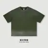 Marca Tendência Transfronteiriça Camiseta Pesada Lavada Verão 2026 para Homens, Tamanho Grande, Gola Redonda, Camiseta 100% Algodão, Ombro Caído, Corte Solto, Manga Curta Estilo Americano